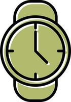 reloj, vector, icono vector