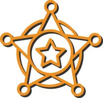 Sheriff Badge Vector Icon