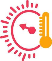 icono de vector de indicador de temperatura