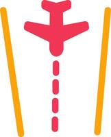 Plane on Runway Vector Icon