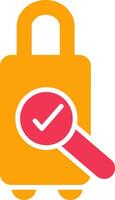 Luggage Inspection Vector Icon