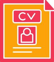 icono de vector de cv