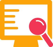Computer Search Vector Icon