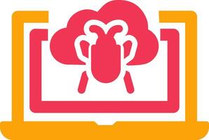 Bug Cloud Vector Icon