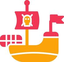 Pirate Ship Vector Icon