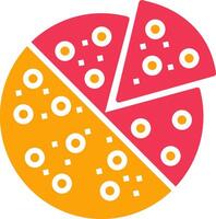 icono de vector de rebanada de pizza