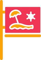 Beach Sign Vector Icon