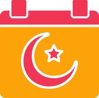 Islamic Calendar Vector Icon