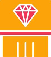 icono de vector de exhibición de diamantes