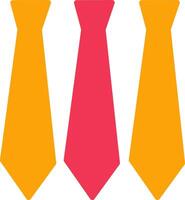 Three Ties Vector Icon