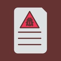Bug Document Vector Icon