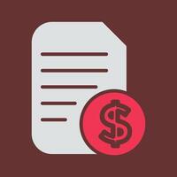 Dollar Document Vector Icon