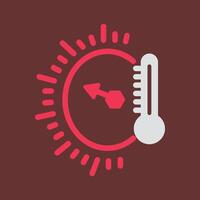 icono de vector de indicador de temperatura