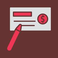 Write Cheque Vector Icon