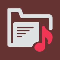 Music Folder Vector Icon