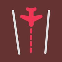 Plane on Runway Vector Icon