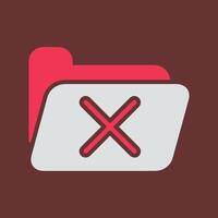 Cancel Folder Vector Icon