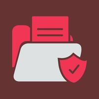 Shield Folder Vector Icon