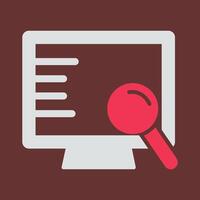 Computer Search Vector Icon