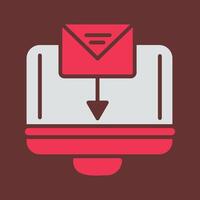 correo subir vector icono