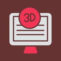 3D Quality Screen Vector Icon