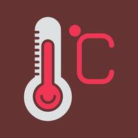 icono de vector de temperatura