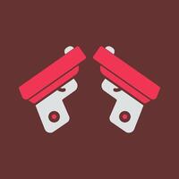 Two Guns Vector Icon