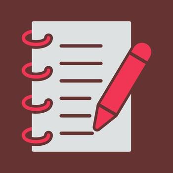 Spring Notebook Vector Icon