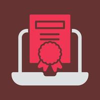 Online Certificate Vector Icon