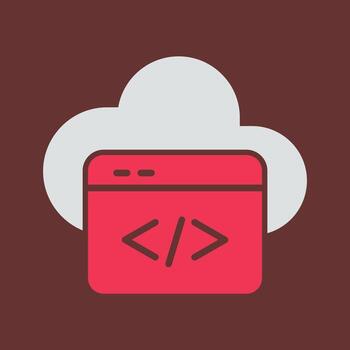 Cloud Coding Vector Icon