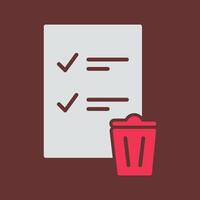Trash List Vector Icon