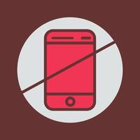 No Cell Phones Vector Icon