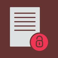 Unlock Documents Vector Icon