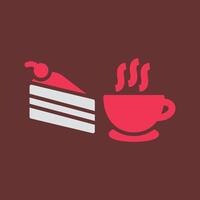 icono de vector de café servido