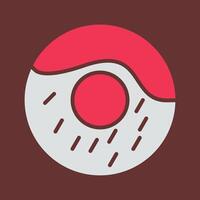 Cream Doughnut Vector Icon