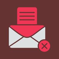 Rejection Of A Letter Vector Icon