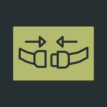 icono de vector de cinturón de seguridad