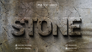 cracked wall rusty concrete text effect psd