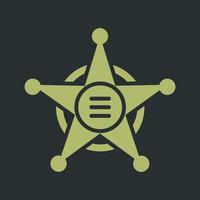 Sheriff Badge Vector Icon