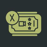 Cancel Ticket Vector Icon