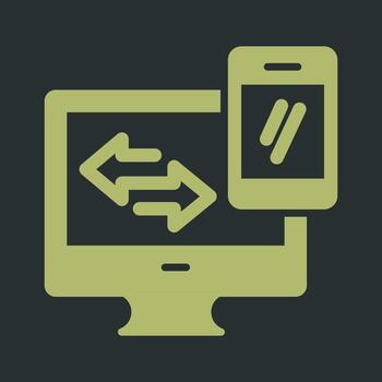 icono de vector de sincronización de datos