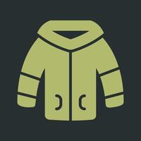 icono de vector de chaqueta de invierno