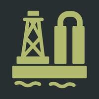 Oil Platform Vector Icon