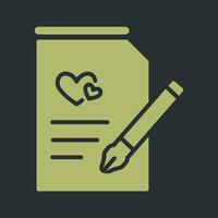 Marriage Contract Vector Icon