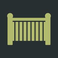 Baby Cot Vector Icon