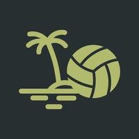 icono de vector de voleibol de playa