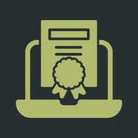 Online Certificate Vector Icon