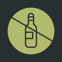 No Drinking Vector Icon