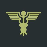 icono de vector de caduceo