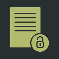 Unlock Documents Vector Icon